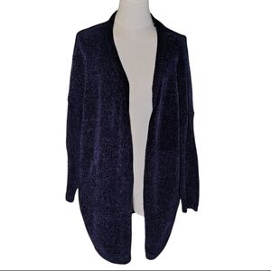 Molly Bracken Luxuriously Soft Deep Sapphire Blue Sweater Shrug Wrap Size Small